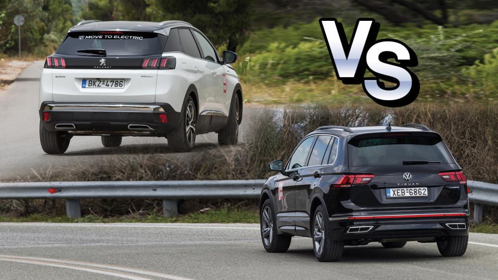 VW Tiguan VS Peugeot 3008: Plug-in υβριδικά με κατανάλωση στο «πάτωμα» 